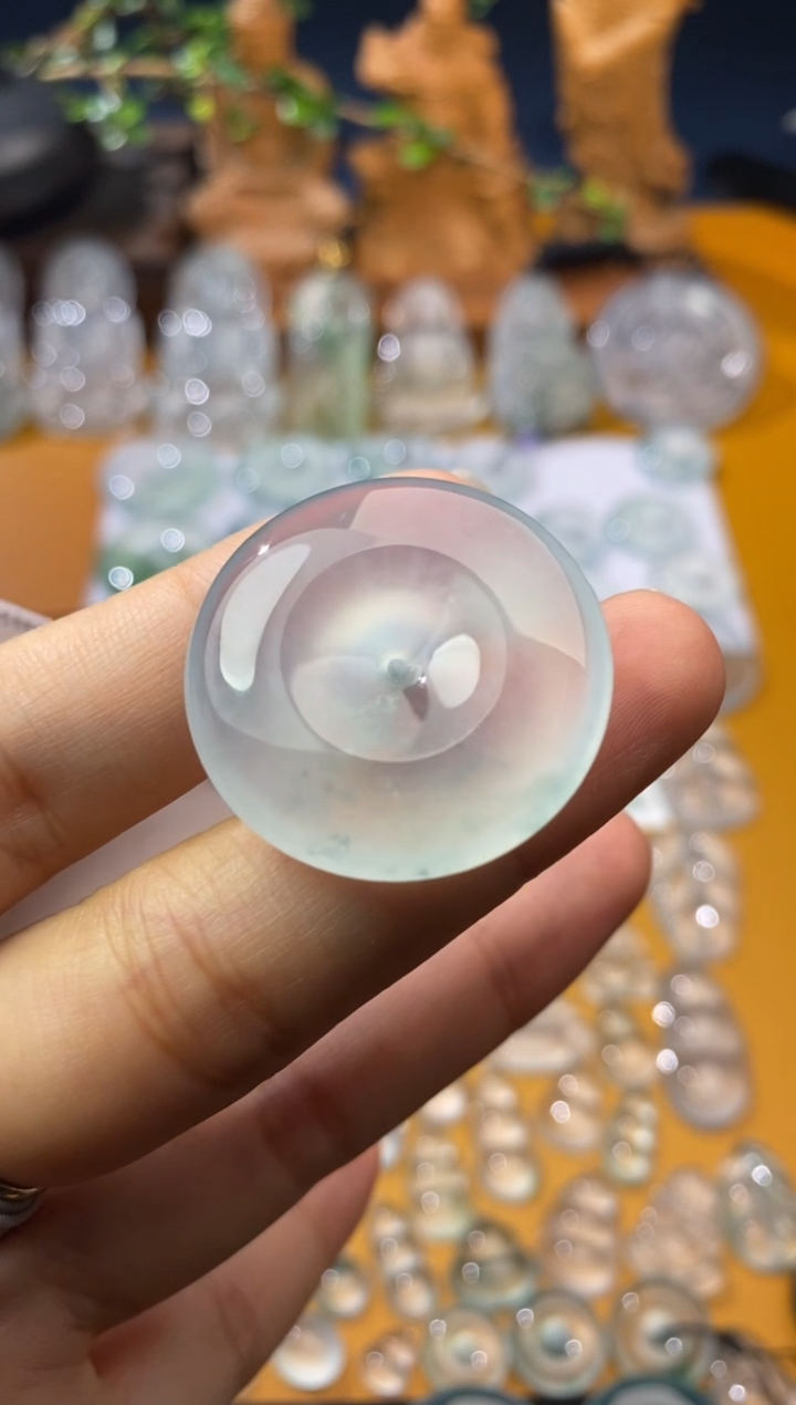 翡翠未镶嵌颈饰平安扣29.7*6.0