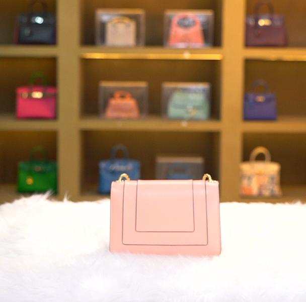 【尺寸：19*5*13】SISI原创设计高定真皮女包6020A 玫瑰粉