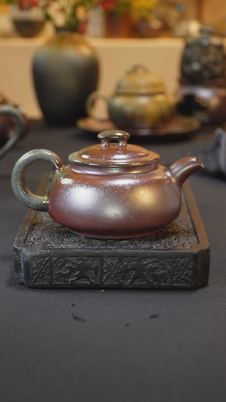 茶壶紫砂纯自然柴烧