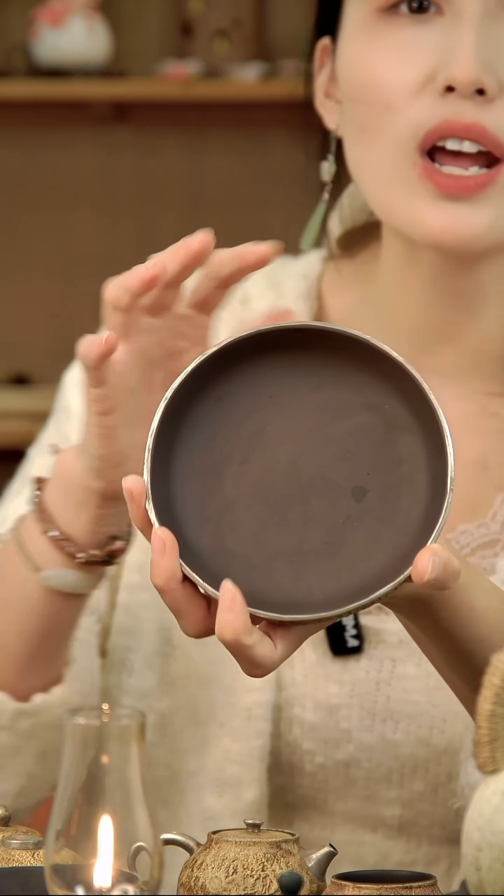 言野手作 粉引仿古三足壶承