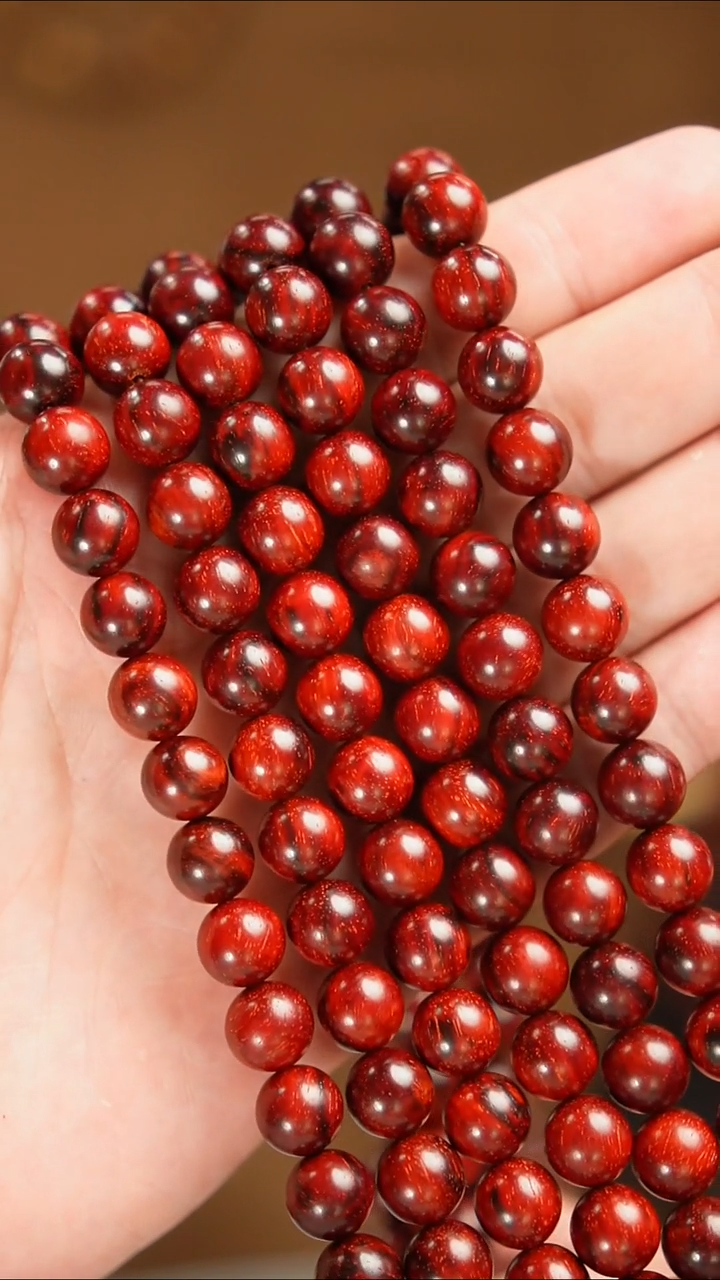 小叶紫檀手串/手链卡10圆*108粒天然无胶磨无蜡纯手磨多样发一