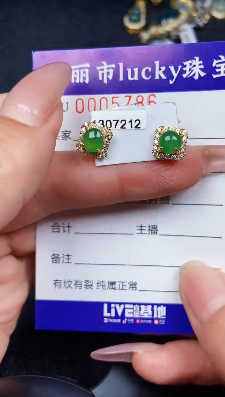 翡翠银S925镶嵌颈饰5786