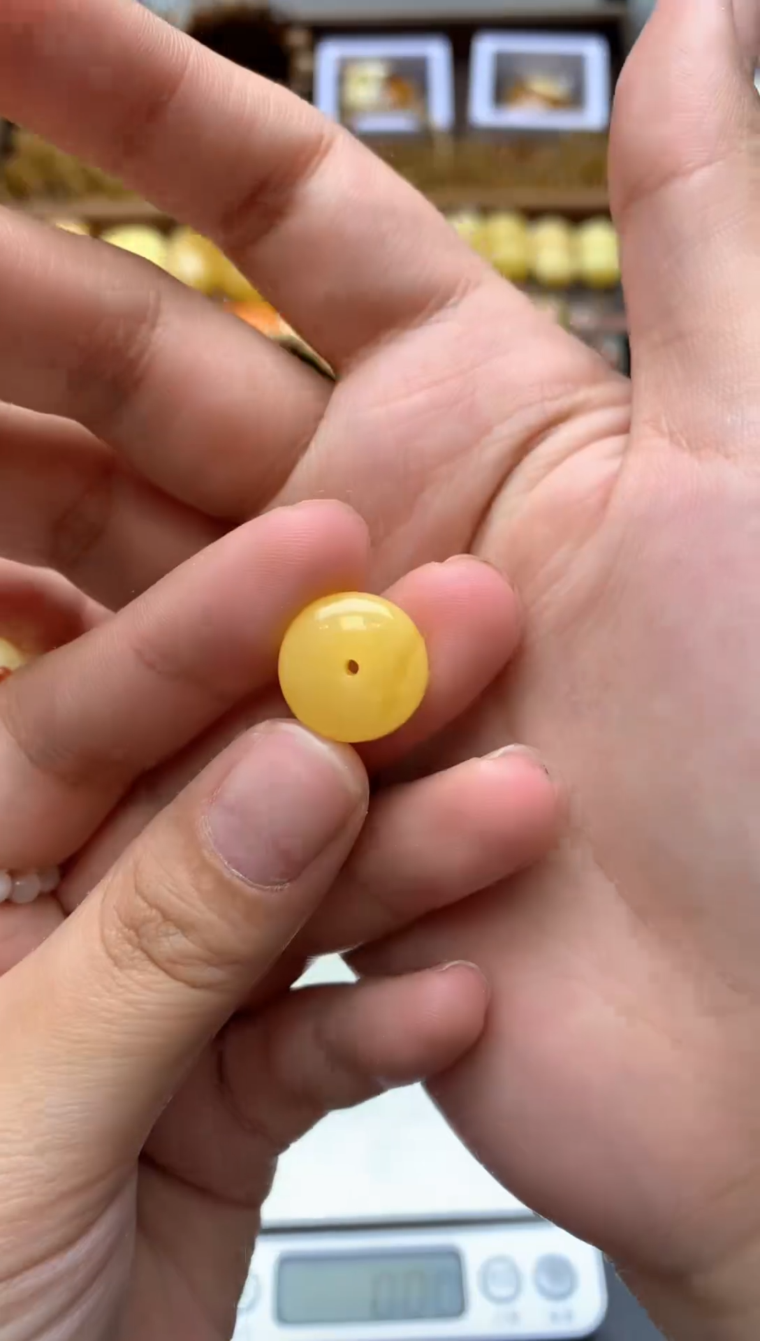 【闪购商品】琥珀珠宝奇石未镶嵌061琥珀蜜蜡微瑕花粉小坑气泡