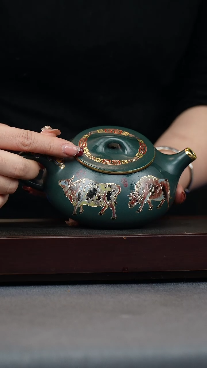 【闪购商品】紫砂茶壶苏门答腊青 五牛石瓢