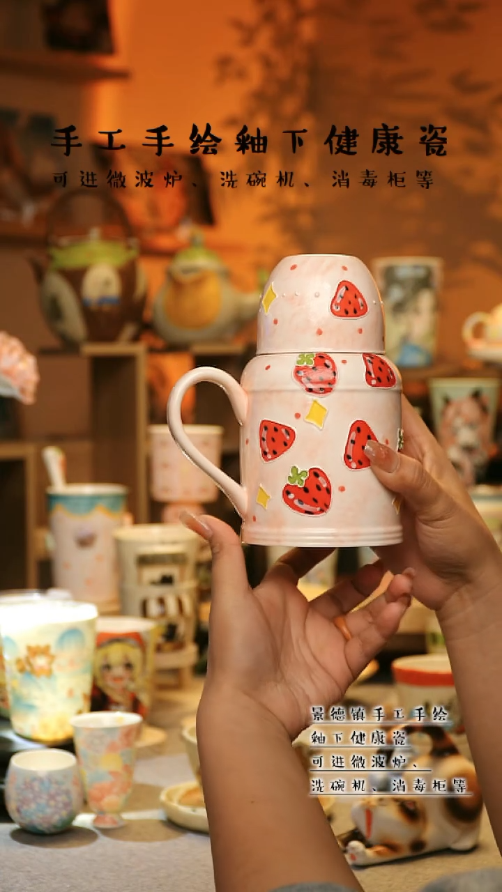 【闪购商品】杯景德镇高温釉下彩&A667