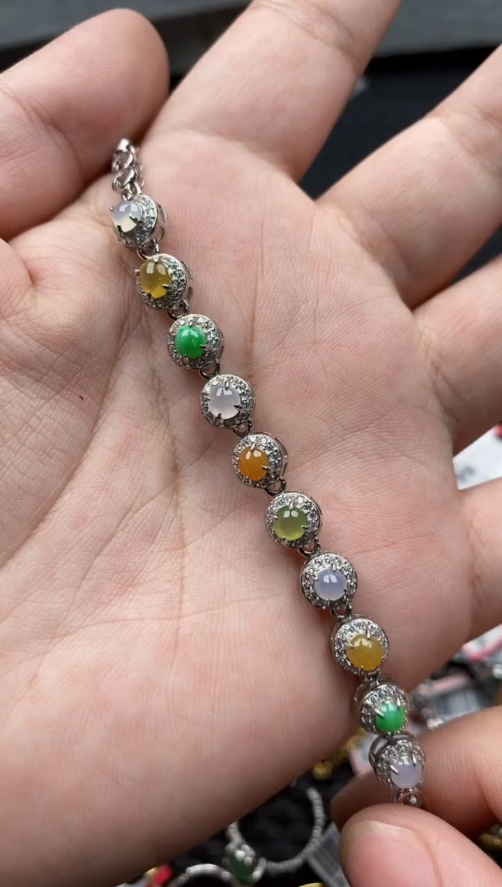 【闪购商品】翡翠戒指银S925镶嵌5555--6