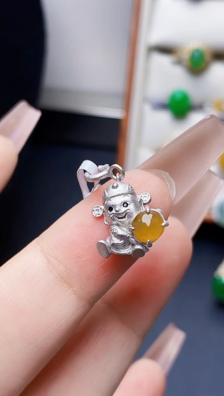 银S925镶嵌戒指翡翠1469