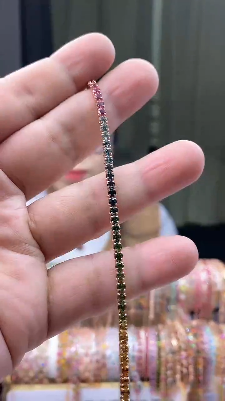 【闪购商品】碧玺手链银S925镶嵌345354354354354