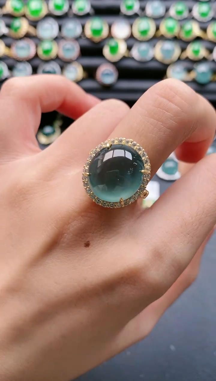 【闪购商品】翡翠戒指银S925镶嵌111111