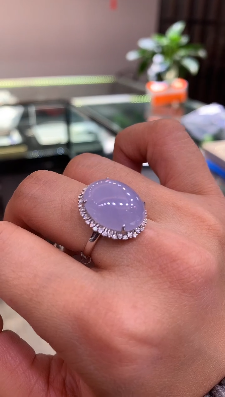 【闪购商品】翡翠吊坠(不含链)18K金镶嵌戒指