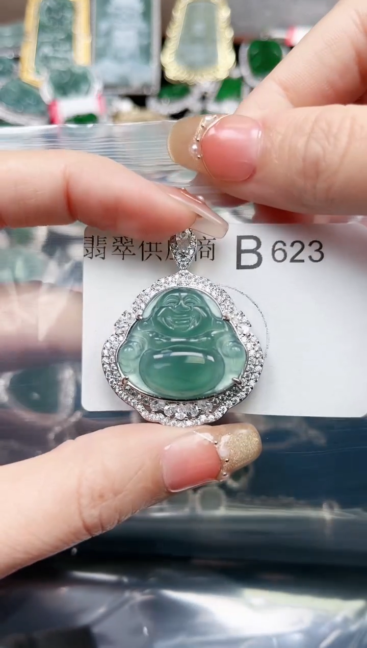 【闪购商品】翡翠颈饰未镶嵌623赠皮绳