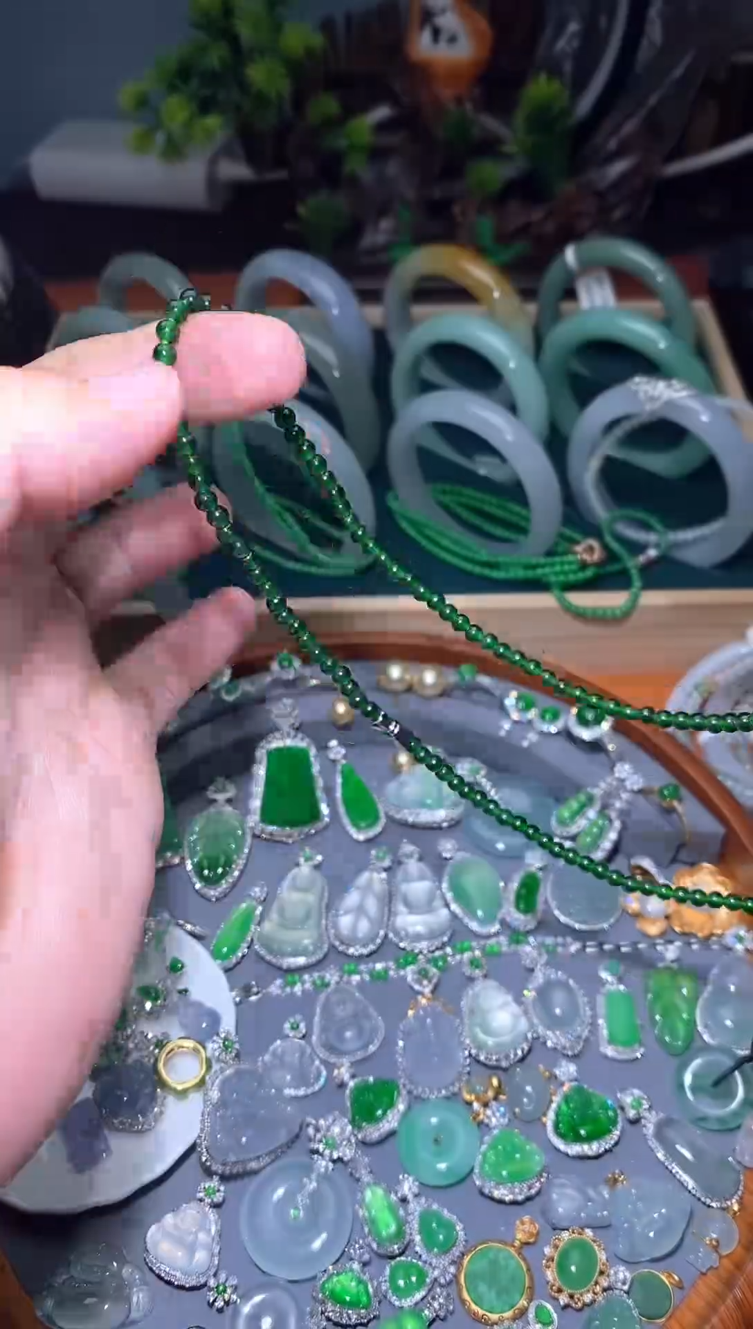 【闪购商品】翡翠手链未镶嵌31/珠链卡4.1