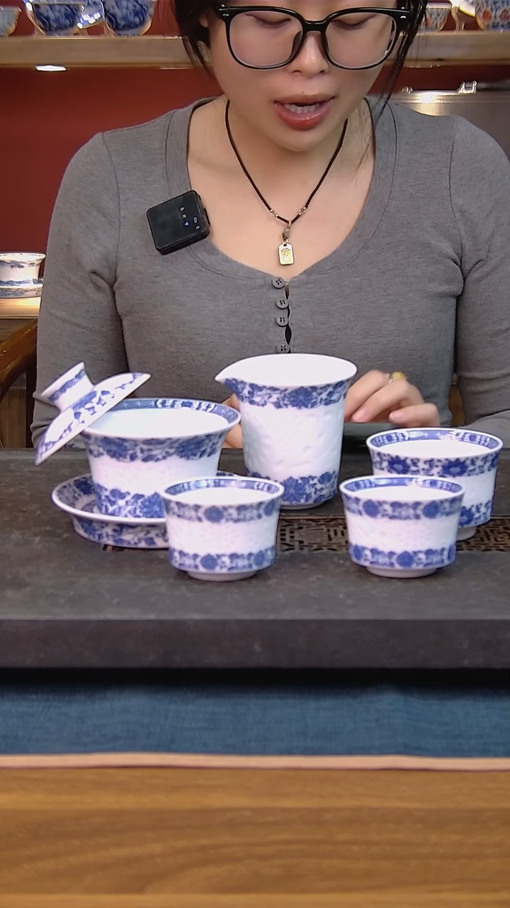 简装家用款5件套 白瓷陶瓷茶具