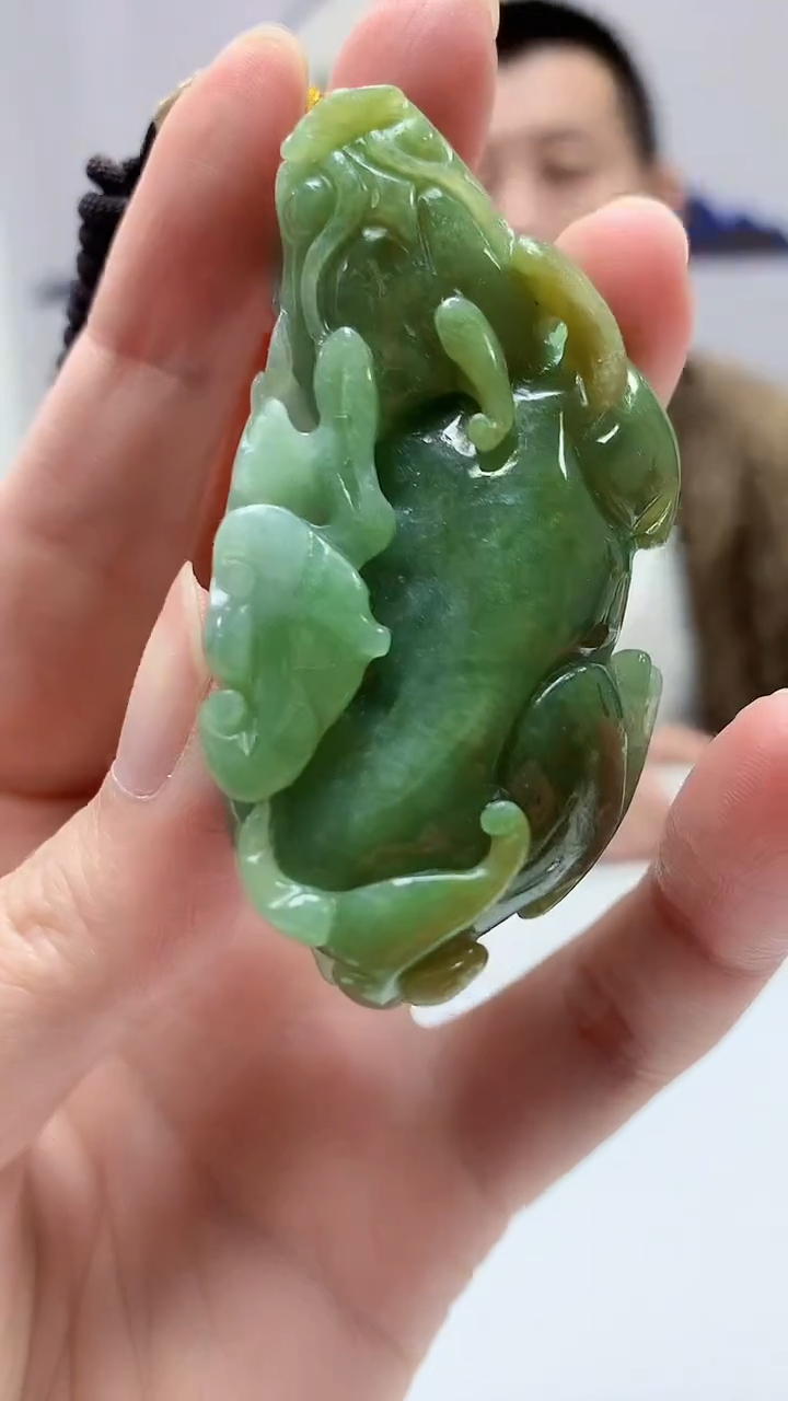 【闪购商品】定制翡翠未镶嵌4812zm-毛货挂件貔貅42