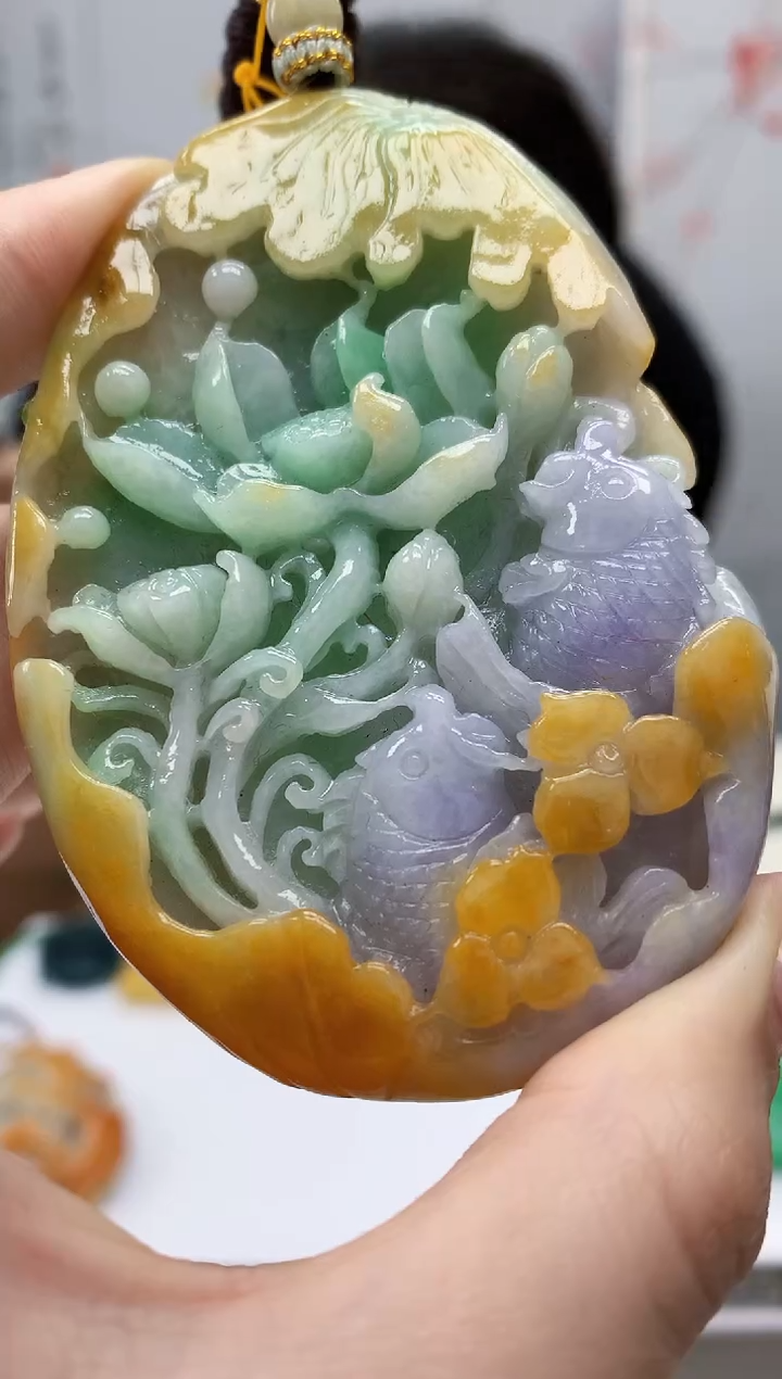 【闪购商品】定制翡翠未镶嵌5060jw-毛货挂件375