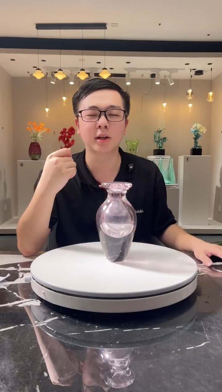 茶宠巴比特美学 粉色收腰花器