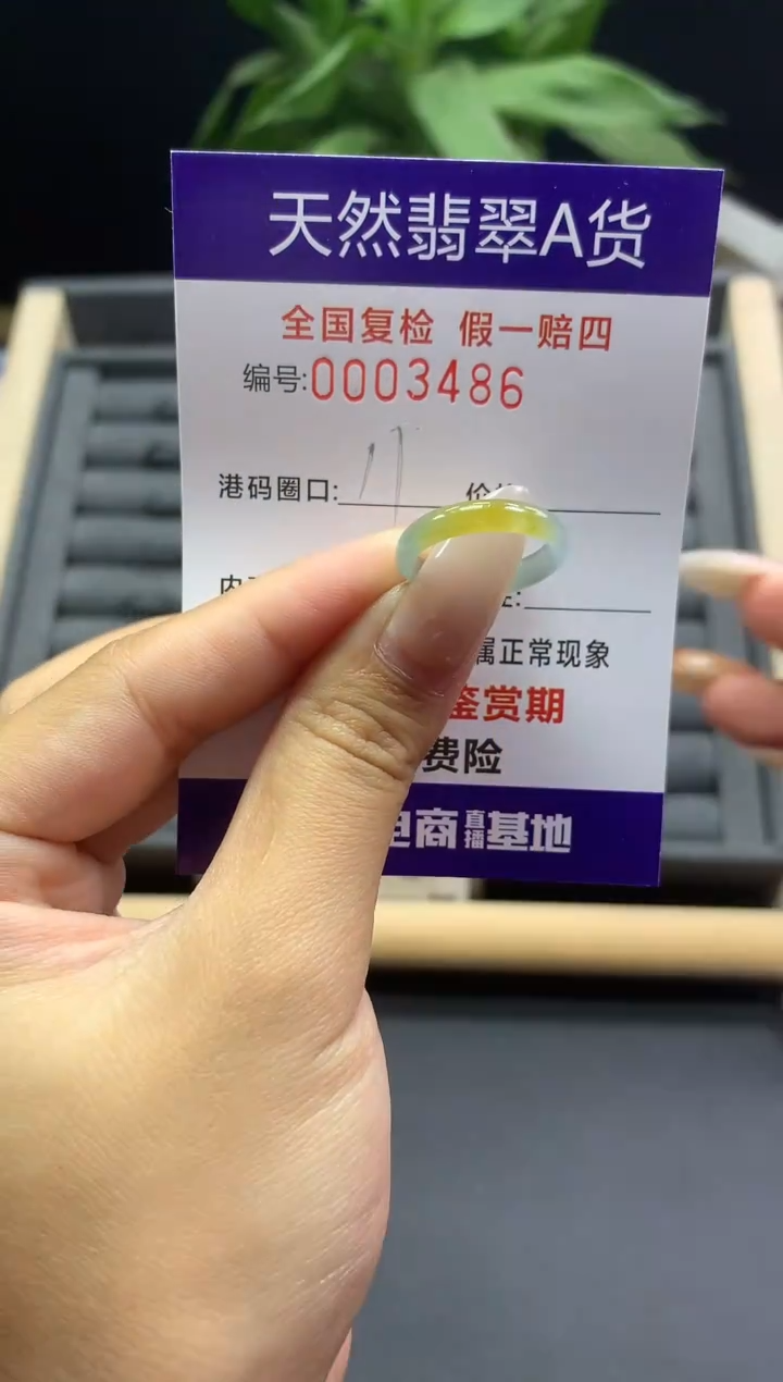 未镶嵌戒指翡翠天然  3486