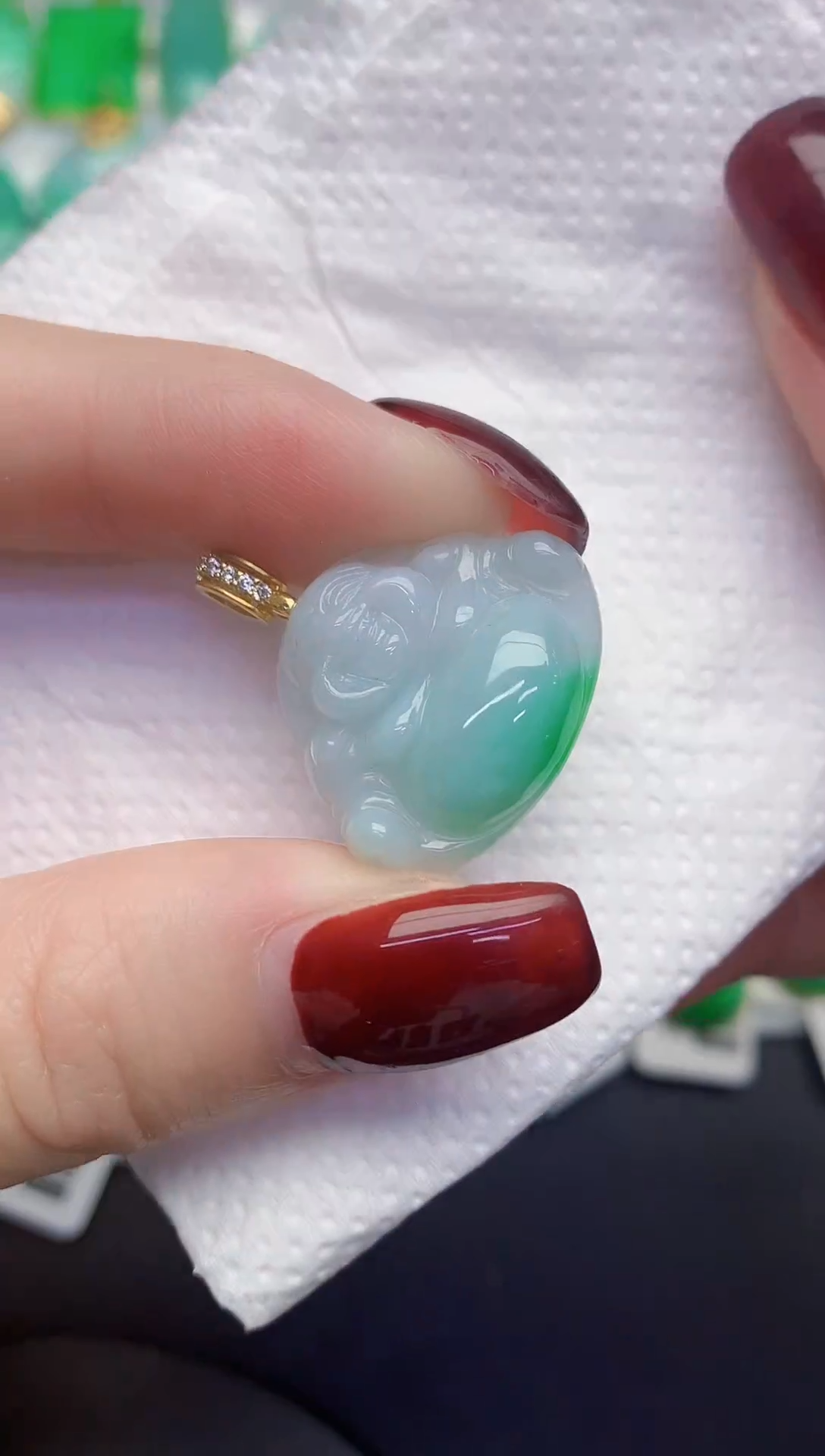 颈饰未镶嵌翡翠缅甸天然翡翠A货