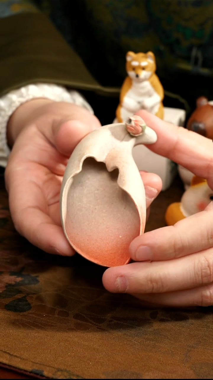 茶壶紫砂玉兰花香插