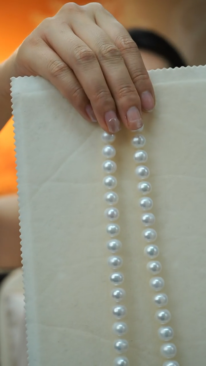 淡水珍珠银S925镶嵌项链10-11mm