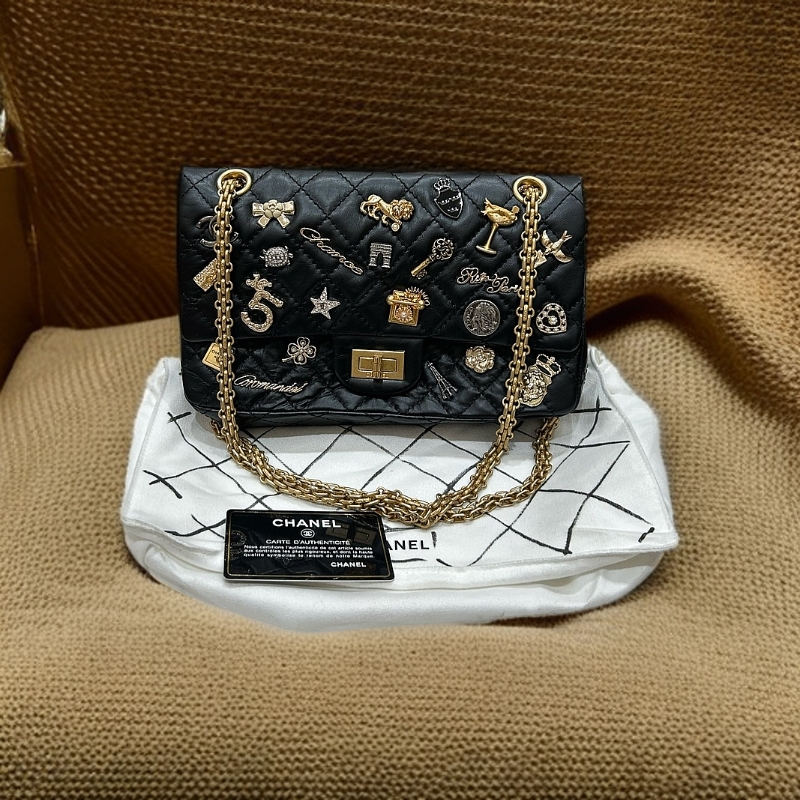 全新未使用 Chanel/香奈儿 闲置香奈儿2.55小号徽章限量款有黑卡