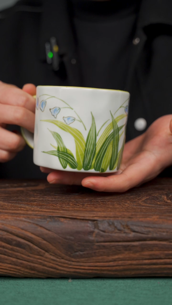 【闪购商品】瓷片999寻一缕瓷香杯釉下手工手绘瓷器