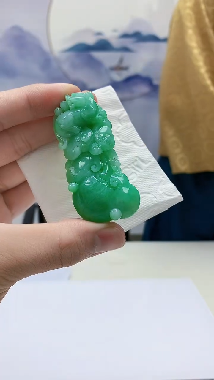 定制翡翠未镶嵌4829bb-毛货挂件39