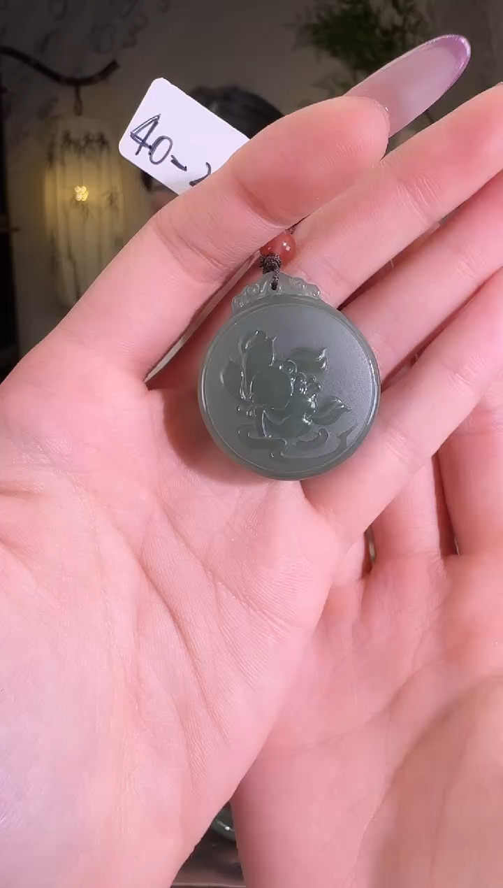 【闪购商品】和田玉未镶嵌颈饰40-25花牌