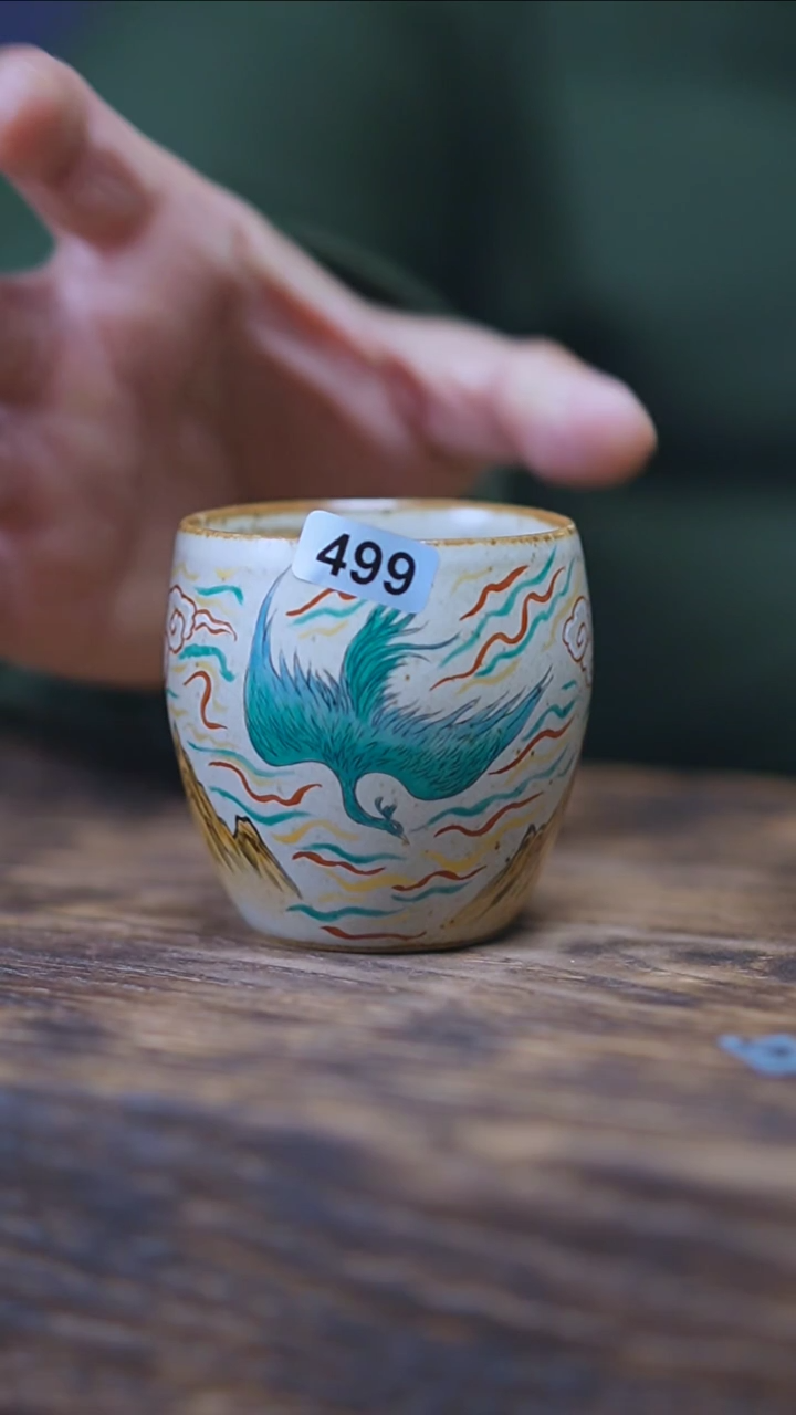 【闪购商品】499景德镇手绘青鸟单杯