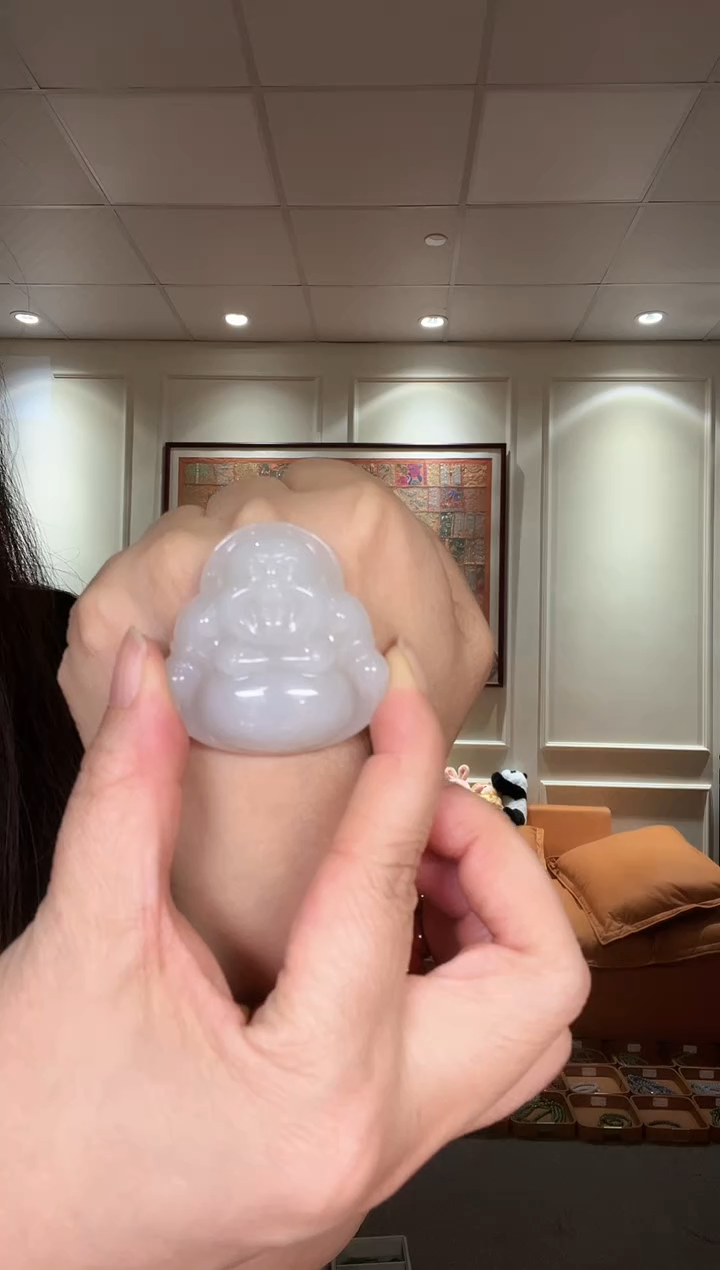 【闪购商品】和田玉吊坠(不含链)未镶嵌羊脂白玉50大佛公（赠绳）