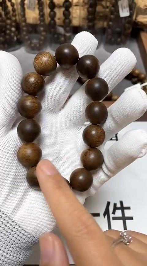 【闪购商品】沉香手串柬埔寨金丝菩萨棋沉香1.6规格沉水级