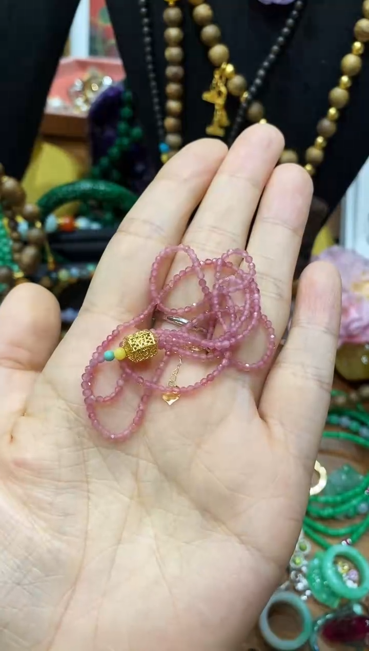 无非金属佩*粉色项链