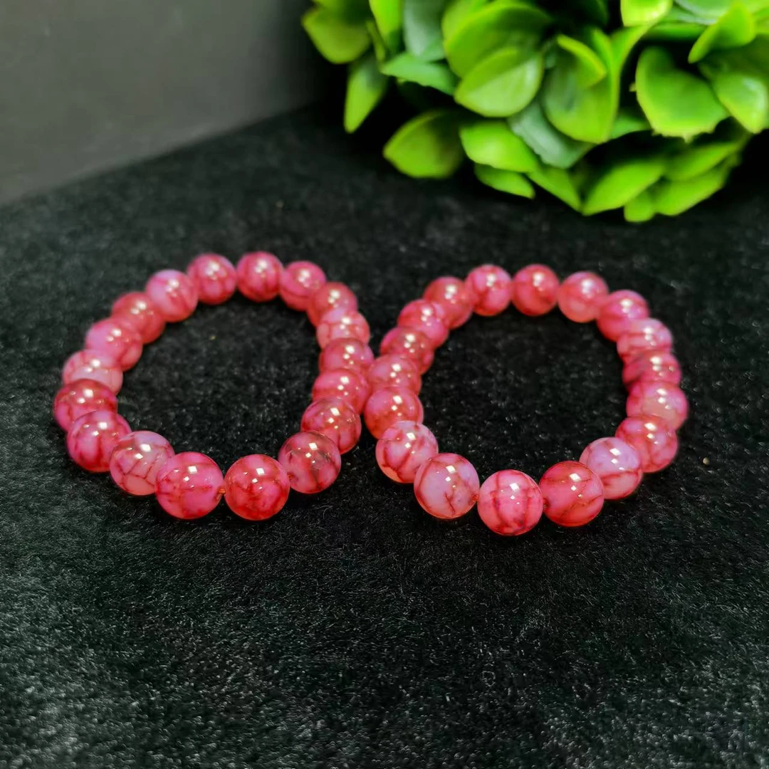 S6499【任会长珠宝】雪龙天晶红玛瑙手串-多样性只发一件