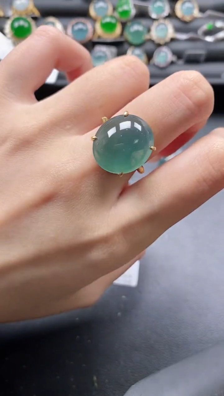 【闪购商品】翡翠戒指银S925镶嵌11111