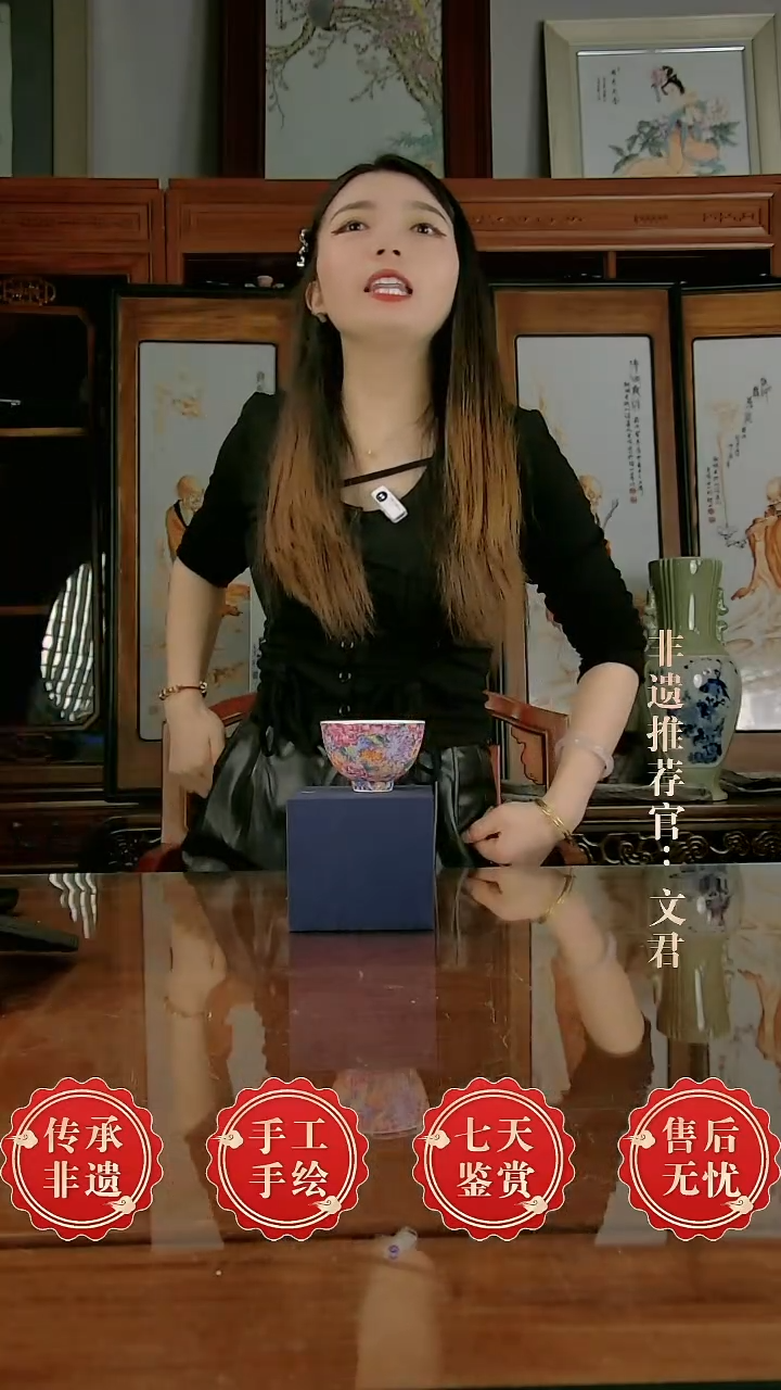 摆件陶景德镇陶瓷带礼盒399