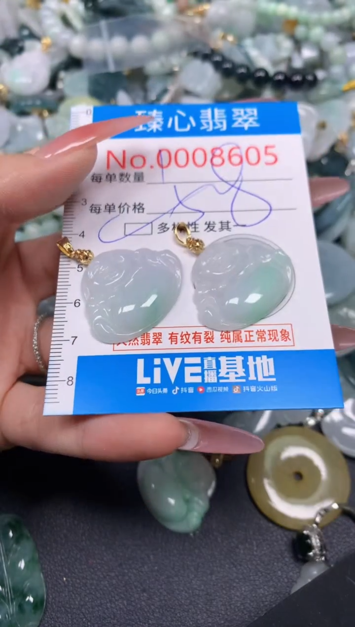 【闪购商品】翡翠颈饰未镶嵌含绳0008605