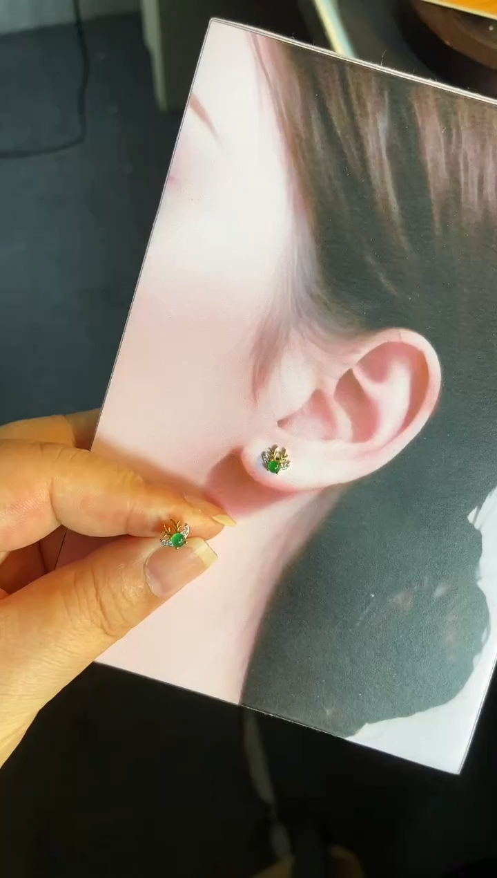 吊坠(不含链)银S925镶嵌翡翠1