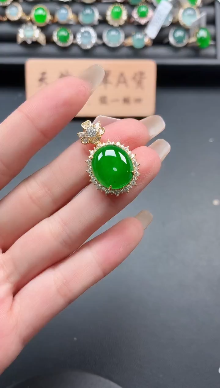 银S925镶嵌戒指翡翠111111