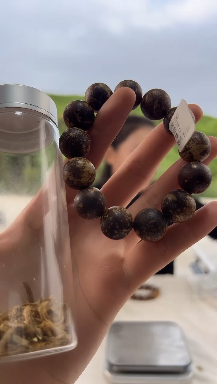 沉香沉香碎屑海南天然野满天星圆珠单圈多样性发一