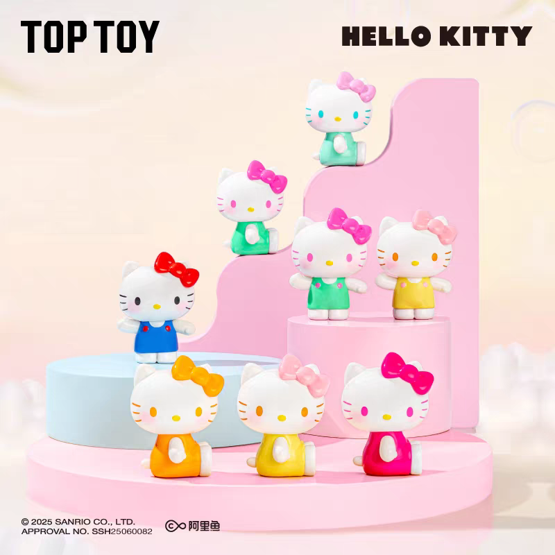 【许愿加拆】三丽鸥Hello Kitty夏日彩虹糖盲袋桌面车载摆件礼物