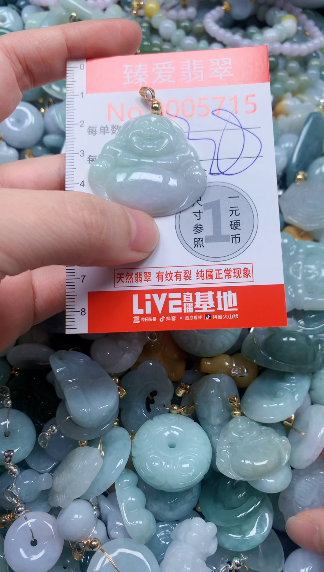 翡翠未镶嵌吊坠(不含链)5715