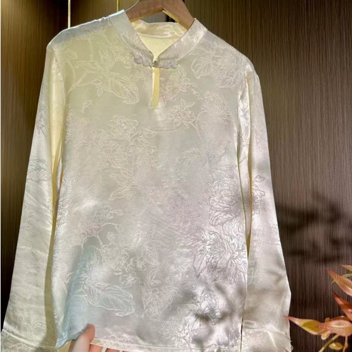 品优-2025新中式新款高端气质新中式衬衫2025B5175-乖乖