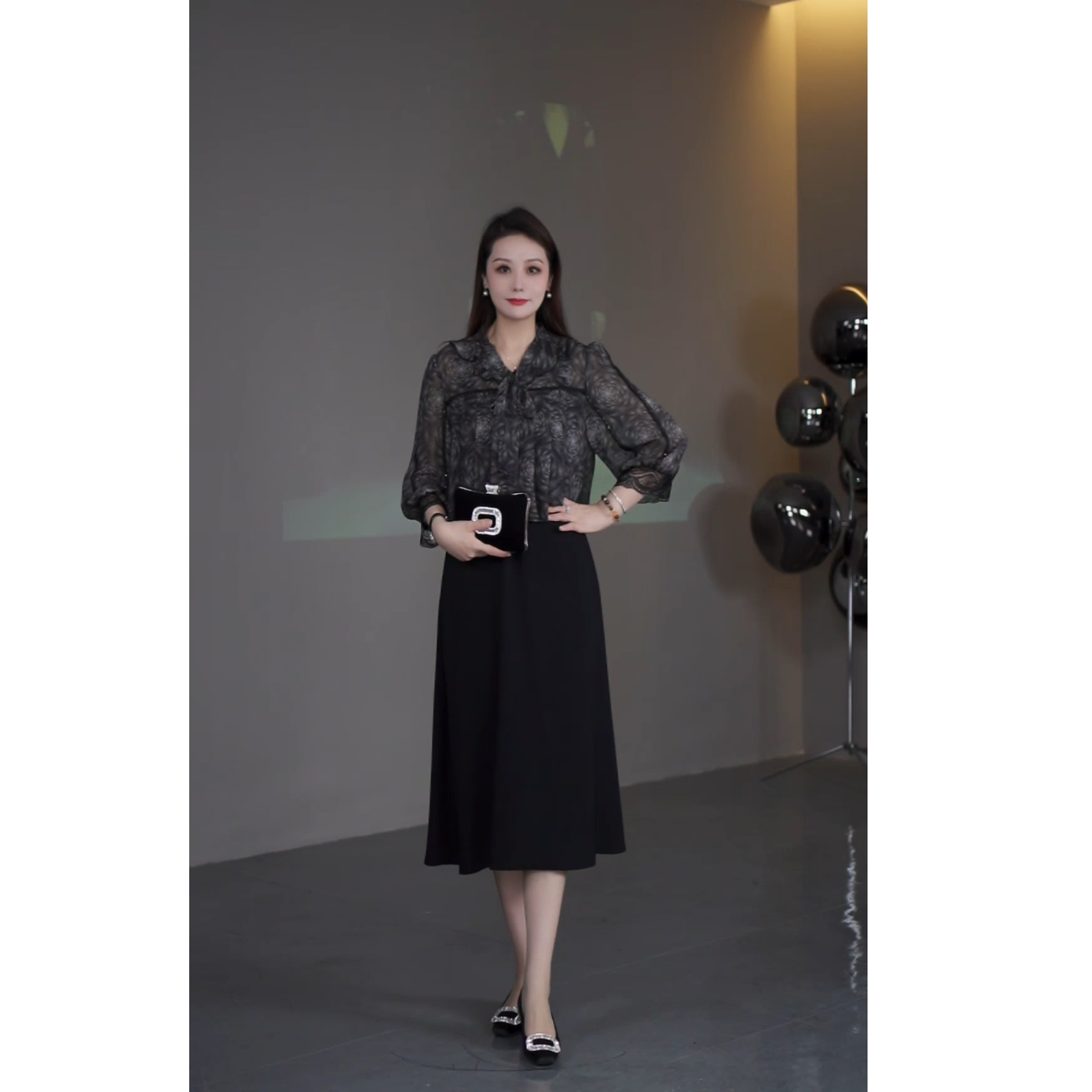 胖依依大码女装气质遮肚子连衣裙女新款法式假两件显瘦裙子250938