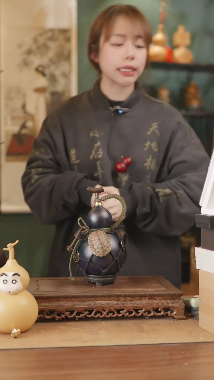 【闪购商品】379号精品天然大漆工艺防渗内胆酒葫芦~