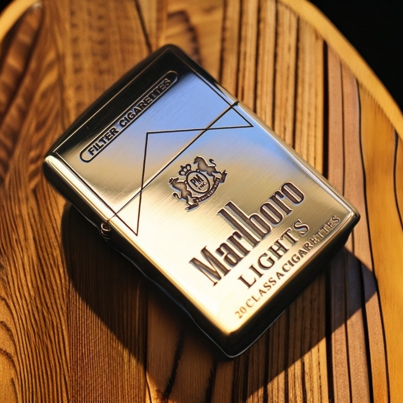 zippo打火机正版镀铬/黄铜盔甲五面精雕万宝路之宝防风DYJ1
