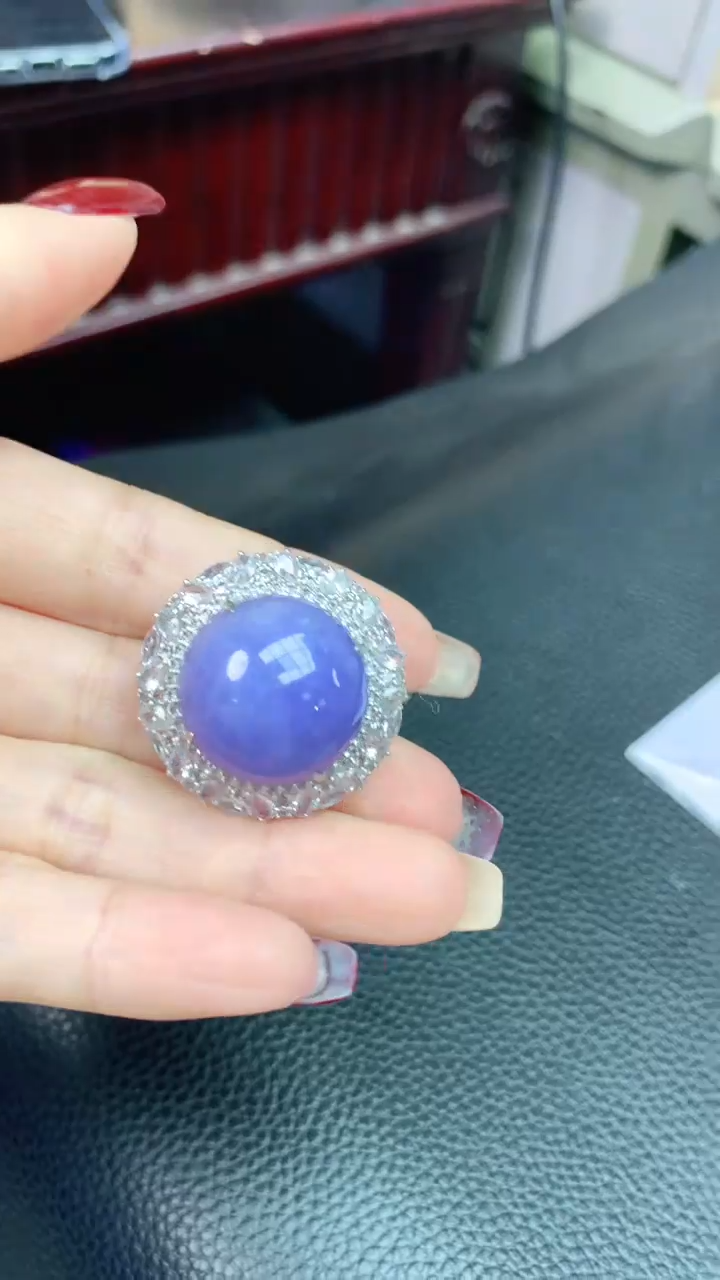 【闪购商品】翡翠戒指18K金镶嵌赠礼盒证书