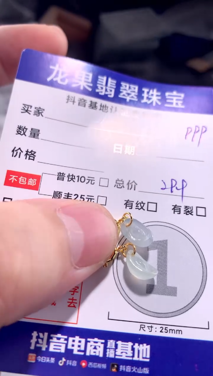 颈饰未镶嵌翡翠冰胶立体元宝999