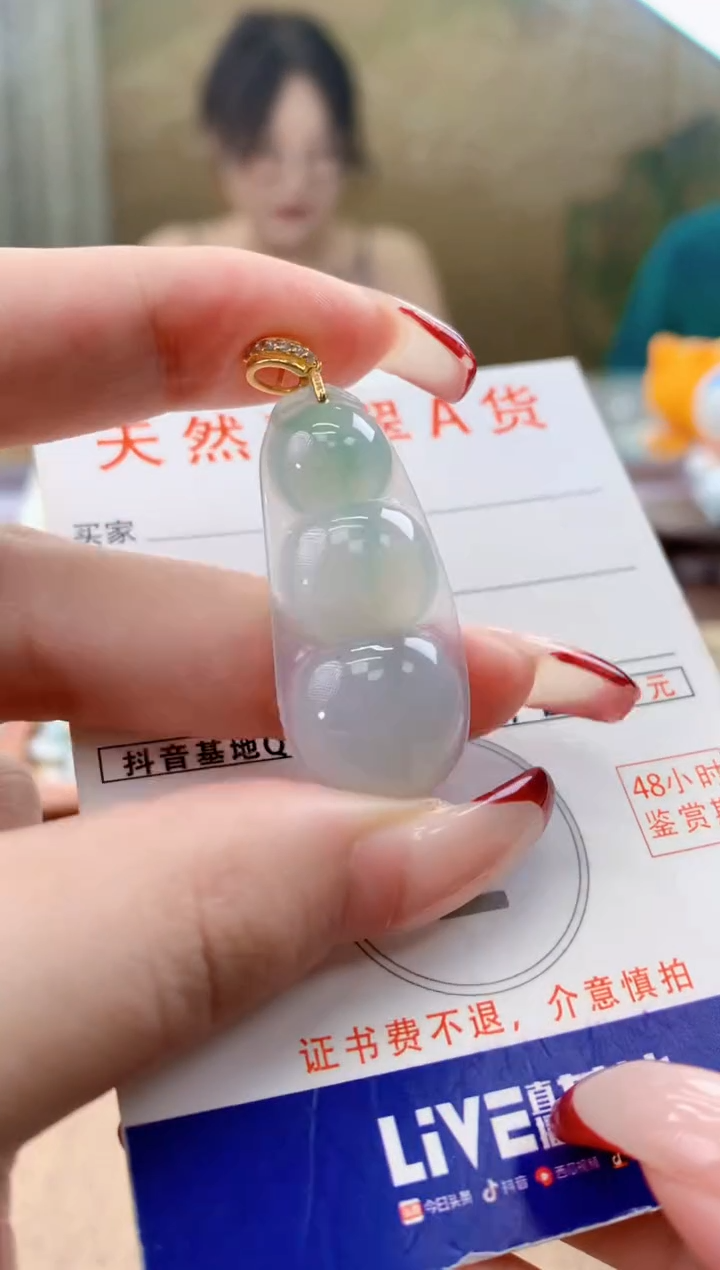 颈饰未镶嵌翡翠天然A货翡翠挂件