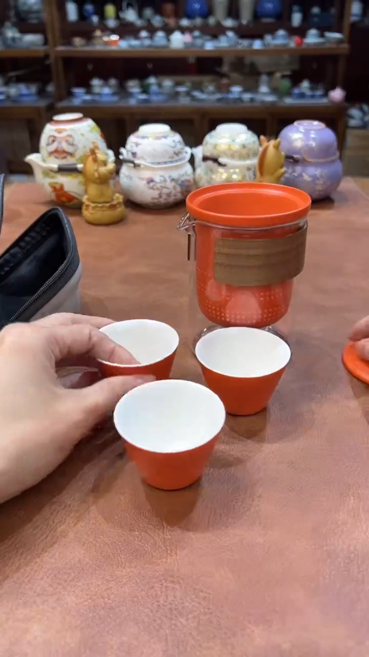 真的很便宜会开片的旅行茶具