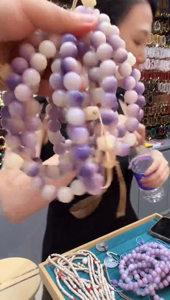 白玉菩提吊坠卡12mm渐变白玉菩提手串8177